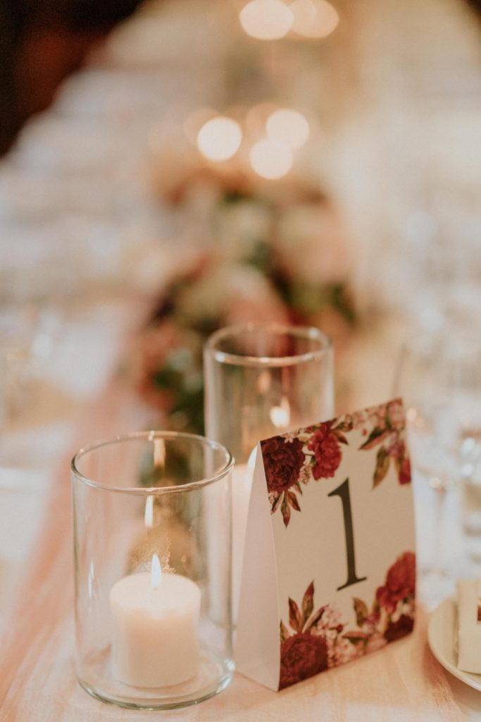 Wedding table decorations