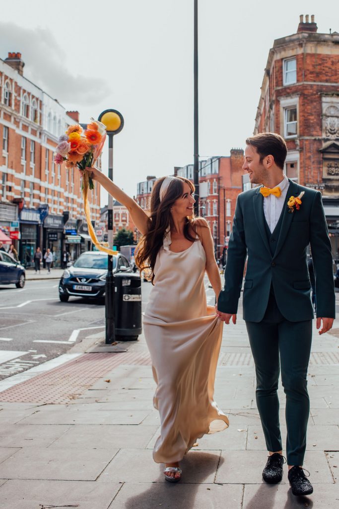 1970s inspired bridal style London