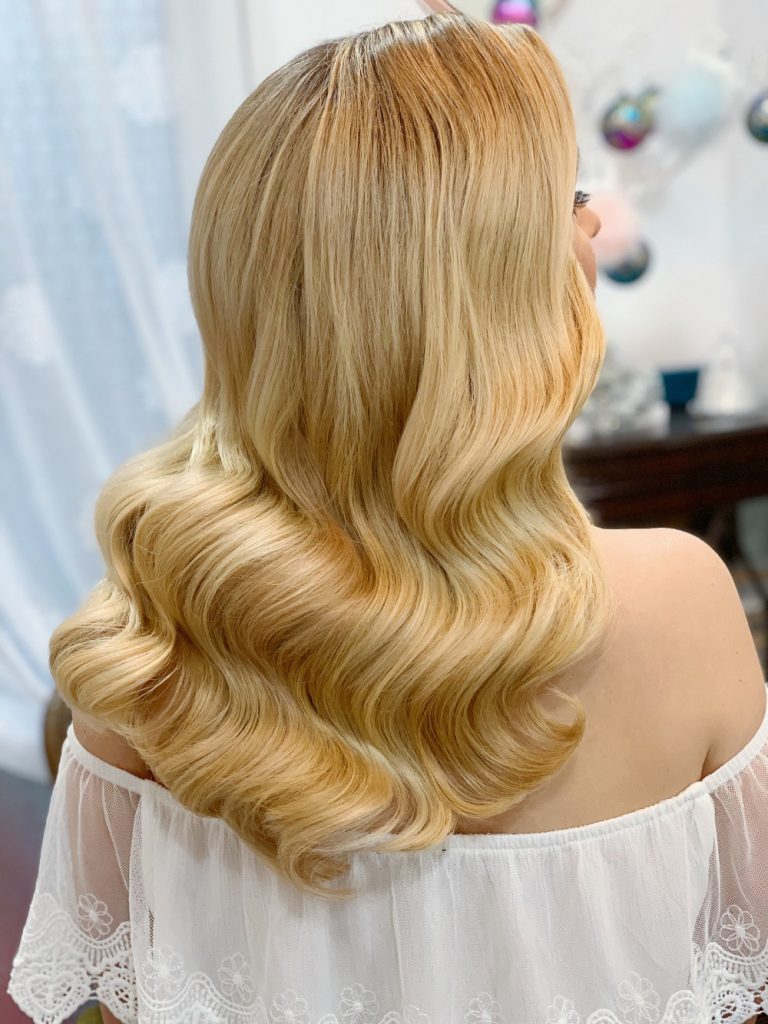 Hollywood waves bridal hair trend