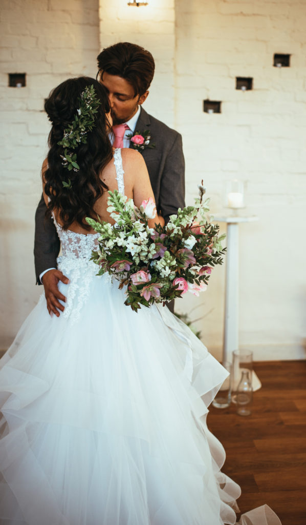 Barn Wedding Bride and Groom