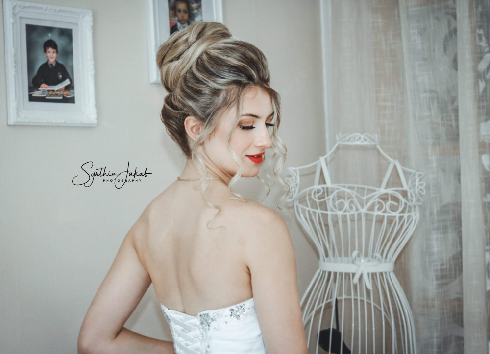 Beautiful Woman With Elegant Hairstyle In Luxurious Silk Dress Stock Photo   Download Image Now  iStock