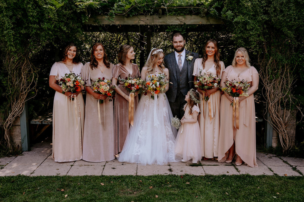 Country Summer Wedding bridesmaids